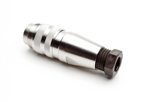C091 31H004 100 2 Male Connectors with internal strain relief and metal locking ring. Complete EMI shielding in the fully mated and locked position (EMI security). Screw locking according to IEC 61076-2-106. Contacts included.