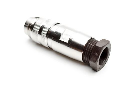 C091 31H012 101 2 Male Connectors with internal strain relief and metal locking ring. Complete EMI shielding in the fully mated and locked position (EMI security). Screw locking according to IEC 61076-2-106. Contacts included.