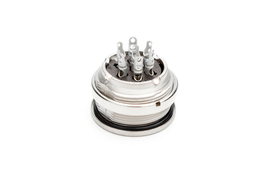 C091 31N007 100 2 Front mounting female metal Connectors with O-ring seal and ring nut mount (hex nut available upon request). Complete EMI shielding in the fully mated and locked position (EMI security). Contacts included.