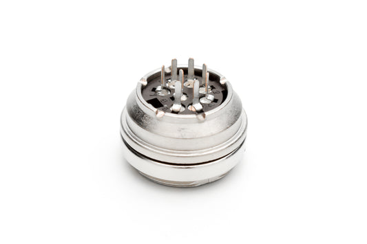 C091 61G008 110 2 Rear mounting female metal Connectors with O-ring seal and ring nut mount (hex nut available upon request). Complete EMI shielding in the fully mated and locked position (EMI security). Tin plated solder area. Contacts included.