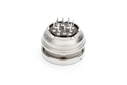 C091 61G012 110 2 Rear mounting female metal Connectors with O-ring seal and ring nut mount (hex nut available upon request). Complete EMI shielding in the fully mated and locked position (EMI security). Tin plated solder area. Contacts included.
