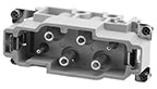C146 10A004 100 13 4 Position Male insert with power and signal contacts. Comparable Part No. 09380062611
