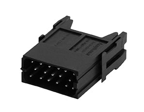 C146 10A017 600 15 17+PE Pin module for turned contacts. May be engaged or disengaged when live but without electrical load. If mated or unmated under load, the load shall be reduced to 10% of rated current. Empty mod Comparable Part No. 09140173001