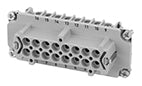C146 10B016 002 1 16+PE Heavy duty female contact insert for screw termination.