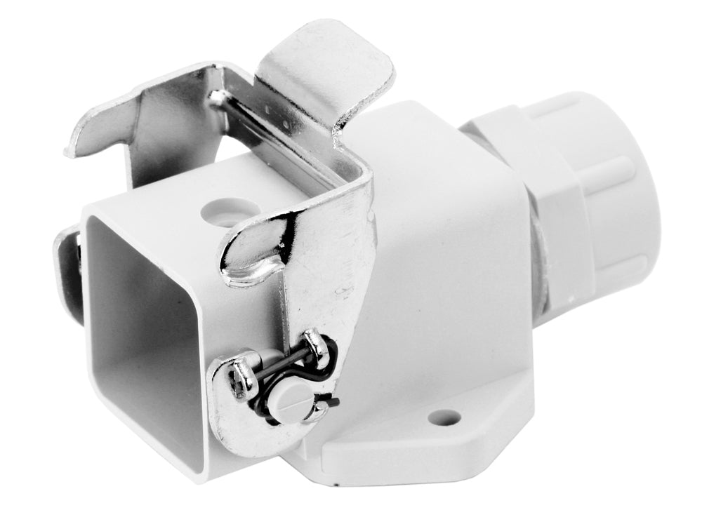 C146 10F003 500 4 Thermoplastic single side entry housing with gland bushing.