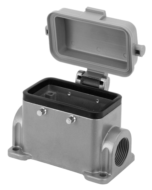 C146 10F010 604 1 Double side entry housing with low profile and thermoplastic spring cover. Comparable Part No. 09300101261