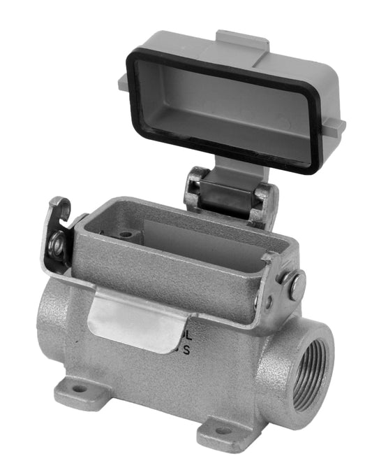 C146 10F015 807 2 Single side entry housing with thermoplastic spring cover.