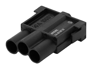 C146 A03 801 E8 Pin module for turned 3.6mm contacts. heavy|mate® M series connectors may be engaged or disengaged when live but without electrical load. If connector is mated or unmated under load, the load shall be reduced to 10% of rated current.