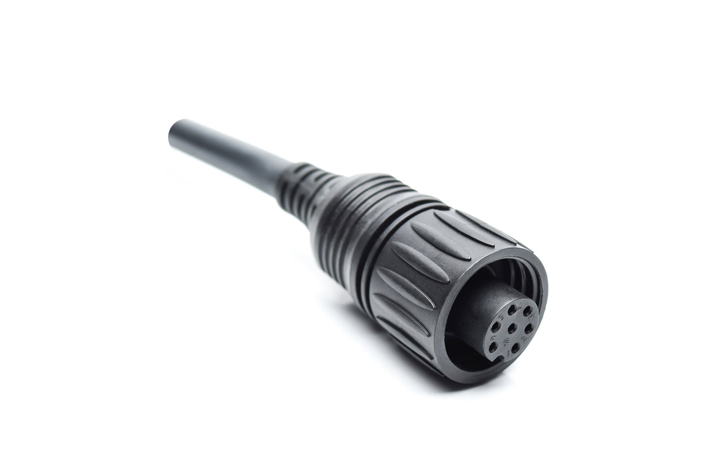 CA0161B22601012 Ecomate 7 Position (6 +PE) Circular Molded, Std. Strain relief, Female to Leads, 16AWG, PVC, TC-ER, UL  Flexible Cable Assy, 1 Meter