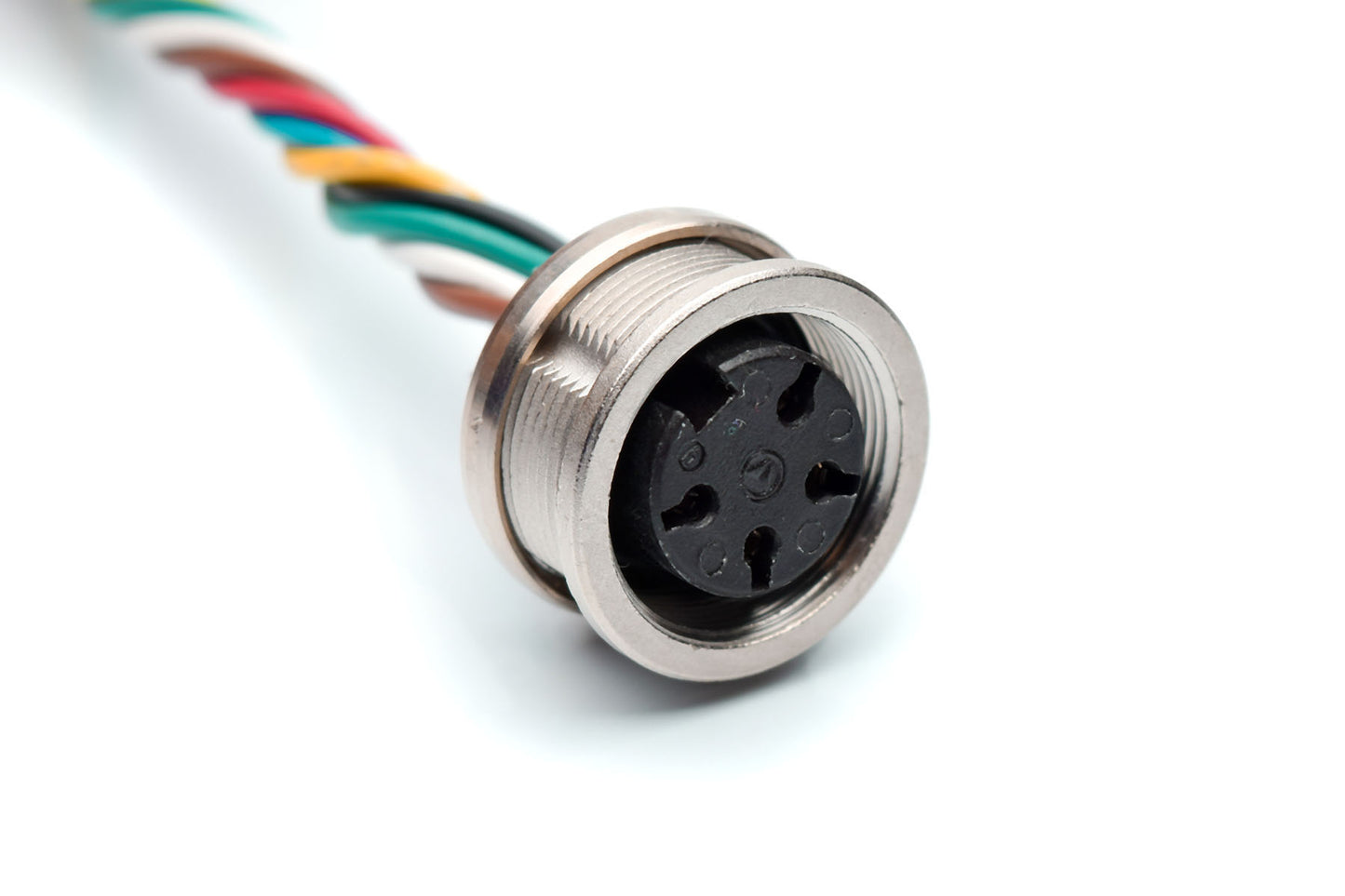 CA0911F114010 M16 4 Position Male Connectors, 18AWG, UL1569 300V, Front Mounted, 1 Meter