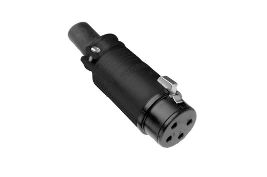 EP-4-11PB 4 Pole FemaleMetal Loudspeaker Cable Connector,Machined Contacts,Black Finish