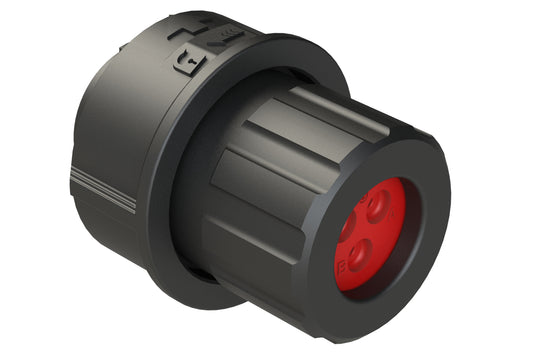 FLS612N3SHEC03 Plug, 3 Position, Female, Shell Size 12, Silicone Seal and End Cap with Individual Wire Sealing, Auto-Lock