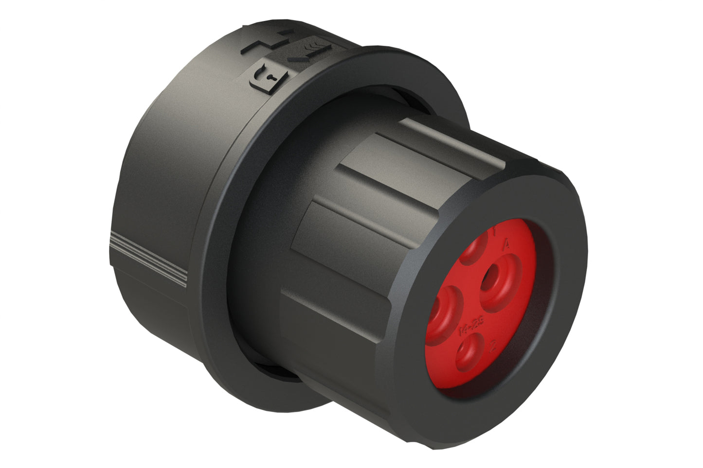 FLS614N2SHEC03 Plug, 4 (2+2) Position, Female, Shell Size 14, Silicone Seal and End Cap with Individual Wire Sealing, Auto-Lock