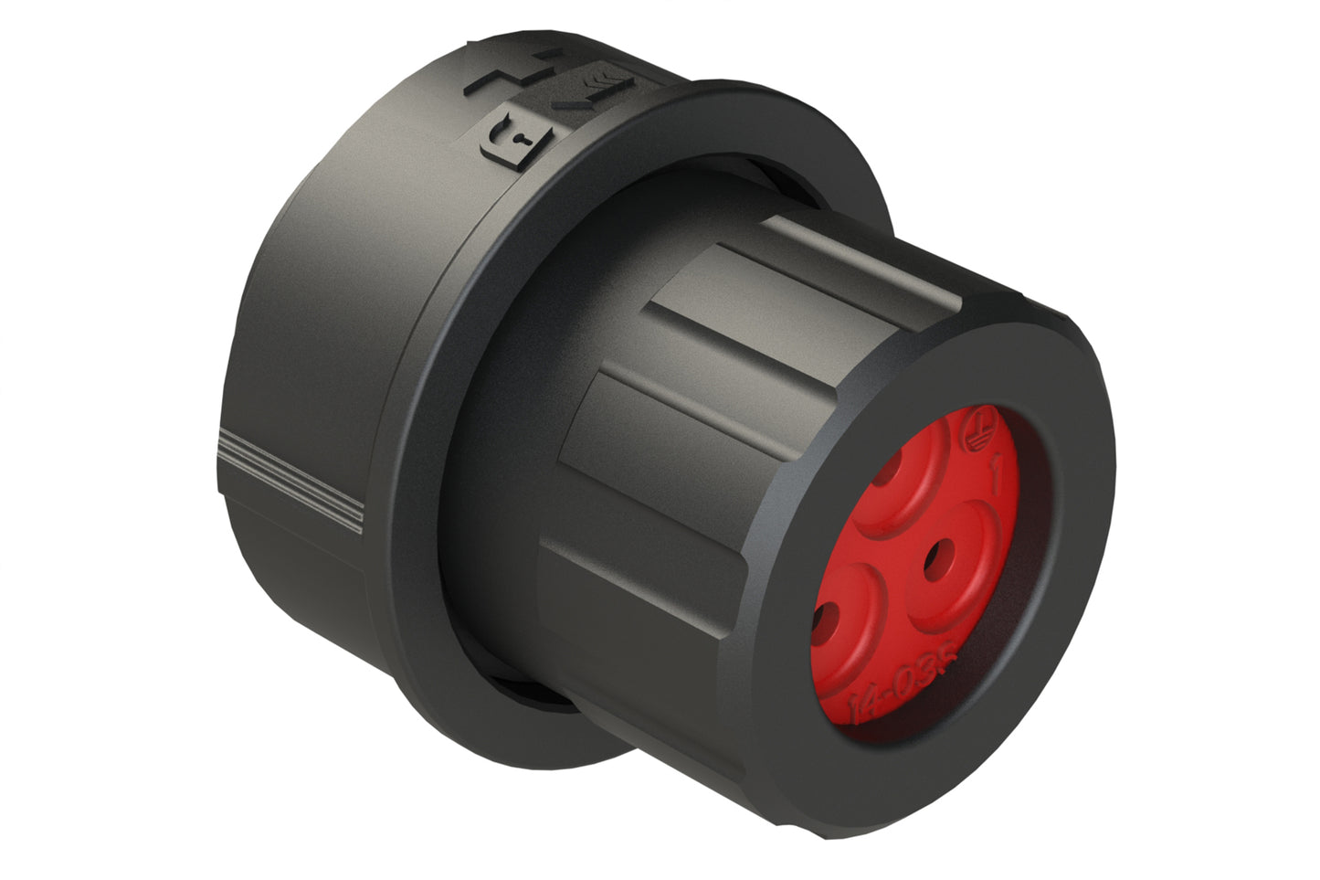 FLS614N3SHEC03 Plug, 3 Position, Female, Shell Size 14, Silicone Seal and End Cap with Individual Wire Sealing, Auto-Lock