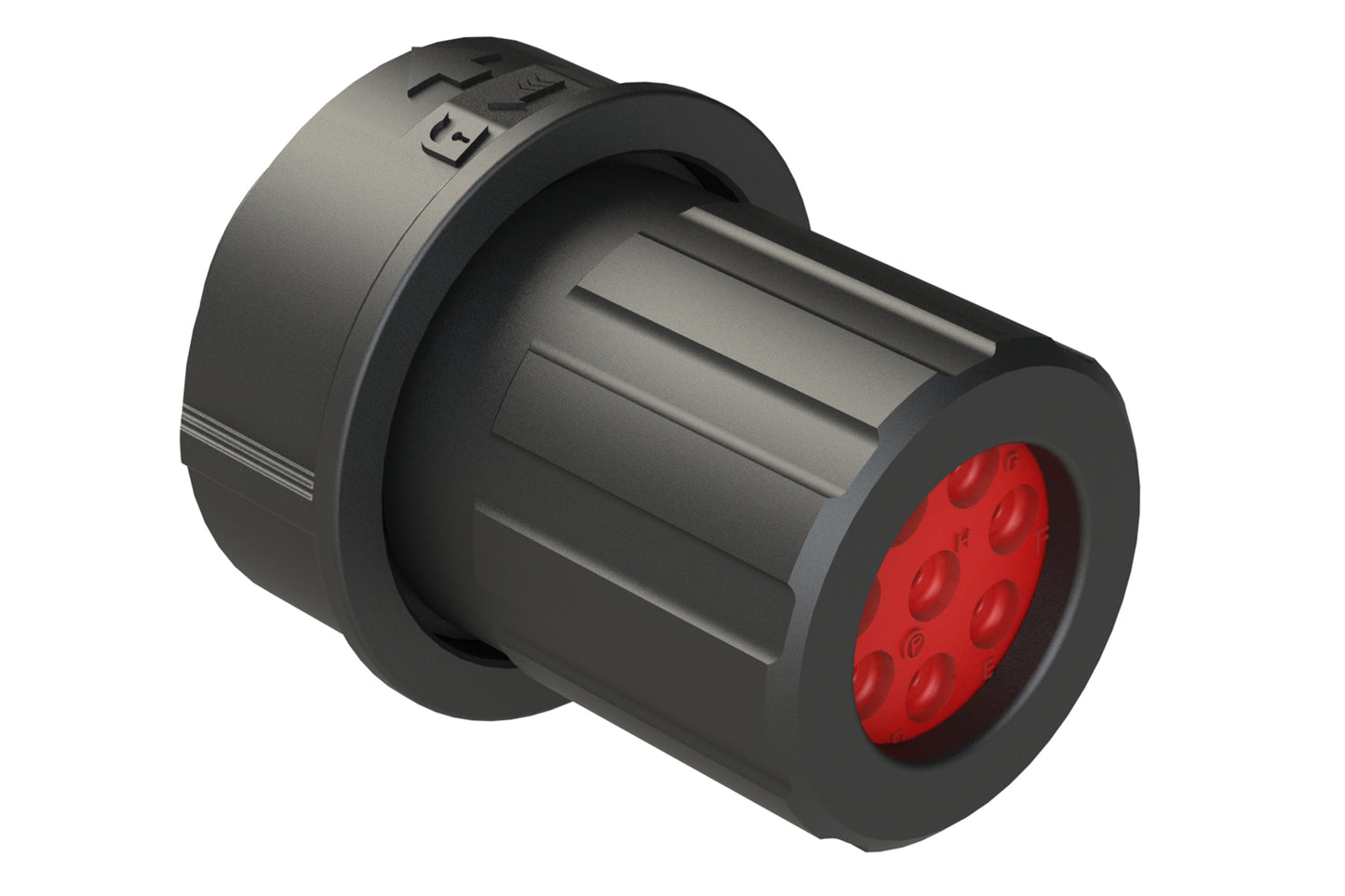 FLS614N8PHEC03 Plug, 8 Position, Male, Shell Size 14, Silicone Seal and End Cap with Individual Wire Sealing, Auto-Lock