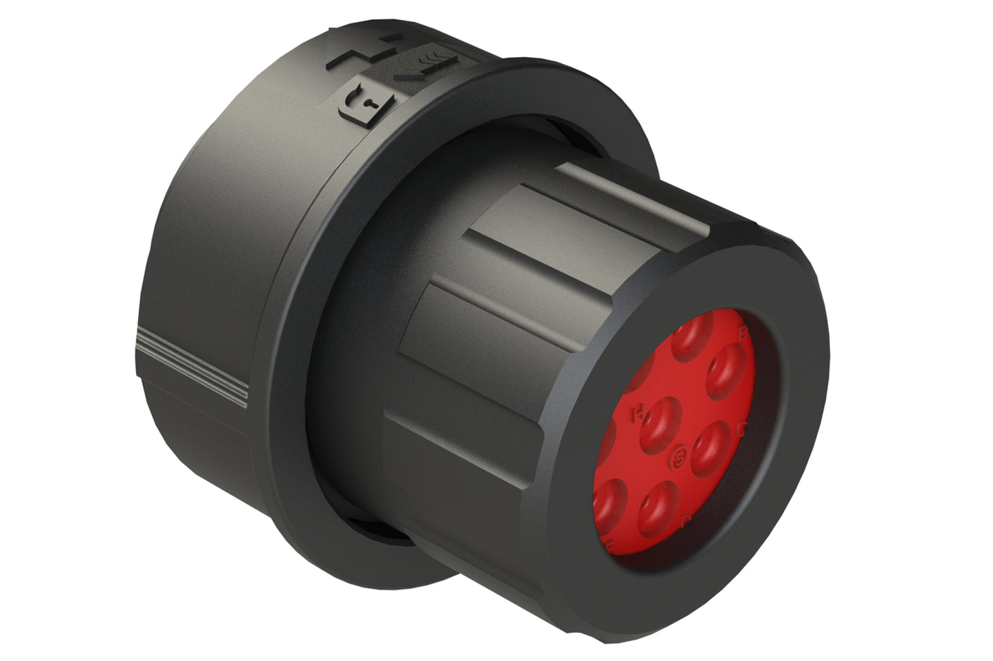 FLS614N8SHEC03 Plug, 8 Position, Female, Shell Size 14, Silicone Seal and End Cap with Individual Wire Sealing, Auto-Lock