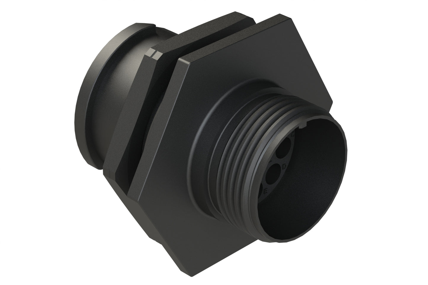 FLS714N12S03 Receptacle, Jam Nut, 12 Position, Female, Shell Size 14, Silicone Seal, Auto-Lock