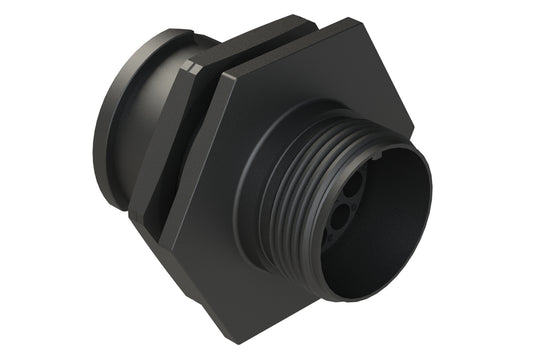 FLS714N12S03 Receptacle, Jam Nut, 12 Position, Female, Shell Size 14, Silicone Seal, Auto-Lock