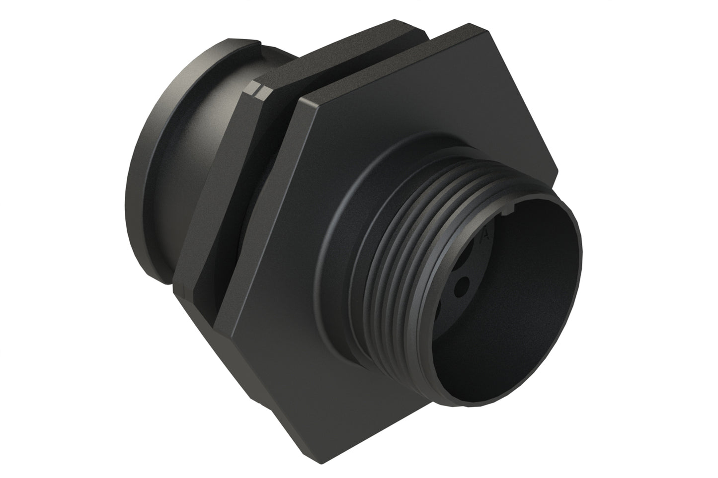 FLS714N2S03 Receptacle, Jam Nut, 4 (2+2) Position, Female, Shell Size 14, Silicone Seal, Auto-Lock