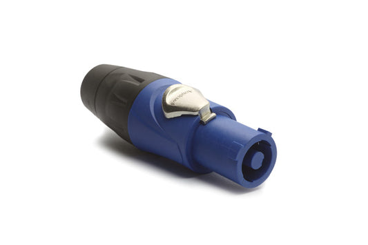 HP-3-FJ Power Cable Connector, Power In,Thermoplastic Shell, Large Cable Clamp, Blue