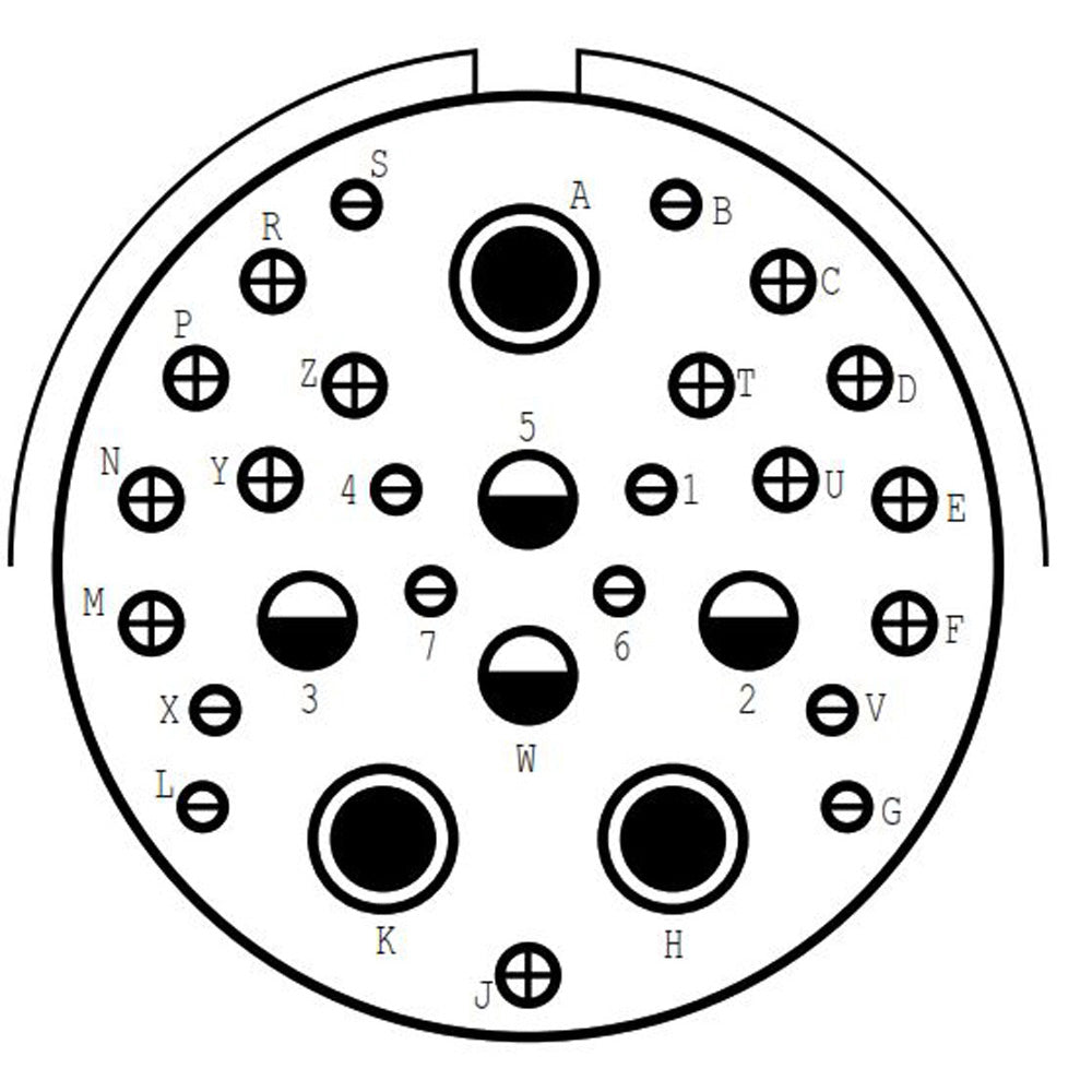 D38999/24ZJ20SB Jam Nut Receptacle
