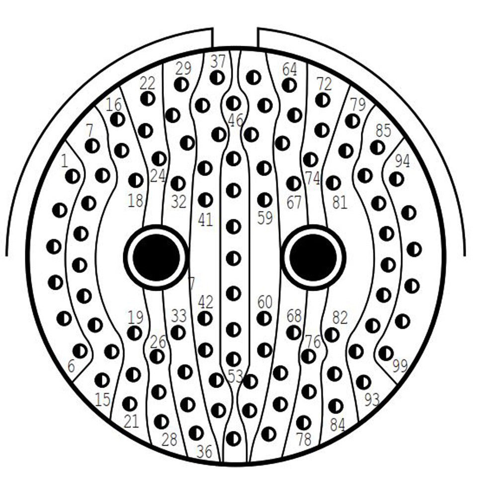 D38999/20FJ7PA Square Flange Receptacle