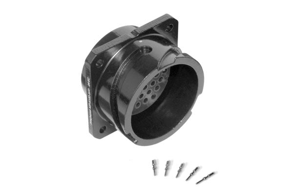 MP-4102-85P 85 Pole Heavy Duty ChassisMount,Male, Black Finish. Contacts Included