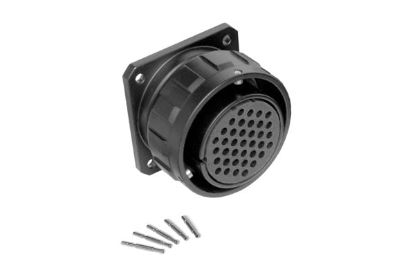 MP-4164-54S 54 Pole Heavy Duty ChassisMount, Female, Black Finish. Contacts Included