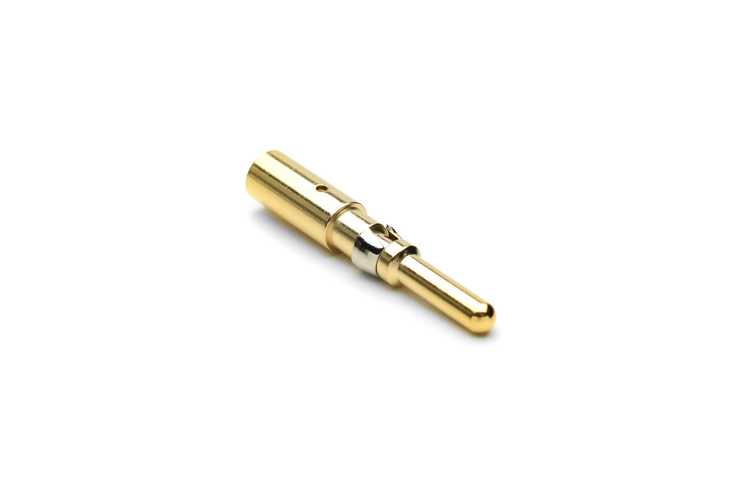 MP10B23F Pin contact, 2.5mm, machined, gold flash plating over nickel