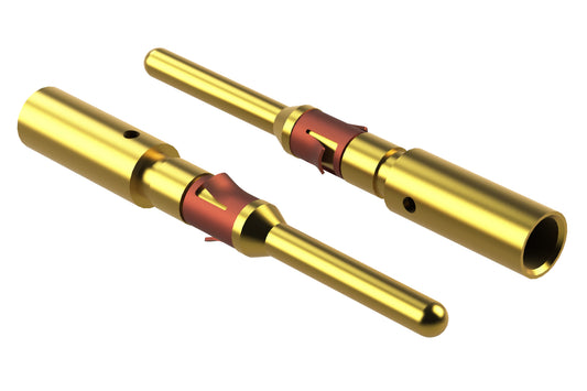 MP14M23G15 Pin Contact, Machined, Gold 15µ", Wire Range 2.0-2.5mm², 14 AWG