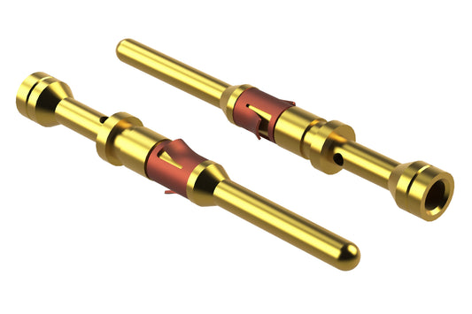 MP24M23G10 Pin Contact, Machined, Gold 10µ", Wire Range .14-.25mm², 26-24 AWG