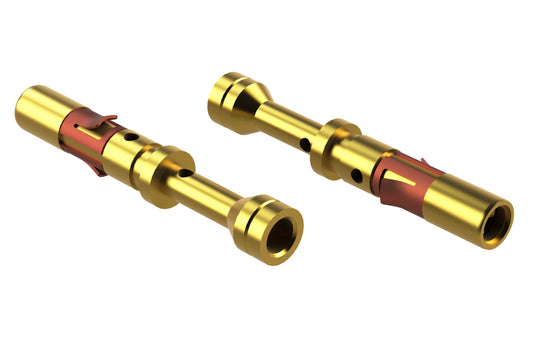 MS24M23G5 Socket Contact, Machined, Gold 5µ", Wire Range .14-.25mm², 26-24 AWG