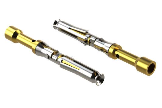MS24W23G10 Socket Contact, Machined, Gold 10µ", Wire Range .13-.25mm², 26-24 AWG
