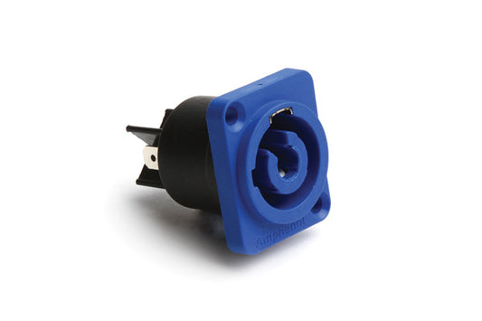 HP-3-MD Power ChassisMount, Power In, SolderTabs 3/16", with Insulation Divider,Thermoplastic, Blue. Comparable part no: NAC3MPA-1