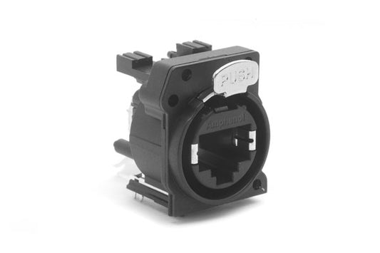 RJX8FA5VB XLRnet ATypeEthernet ChassisMount, Vertical PCB, CAT5E, Bulk Packaging. Comparable part no: NE8FAV