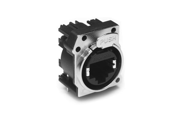 RJX8FB3HB XLRnet BTypeEthernet ChassisMount, Horizontal PCB, Class D, Non-Shielded, Black, Bulk Packaging. Comparable part no: NE8FBH