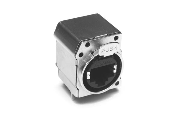 RJX8FB5HEB XLRnet BTypeEthernet ChassisMount, Horizontal PCB, CAT5E, Shielded, Bulk Packaging. Comparable part no: NE8FBH-S