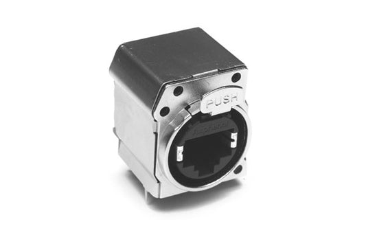 RJX8FB6HEB XLRnet BTypeEthernet ChassisMount, Horizontal PCB, CAT6, Shielded, Bulk Packaging