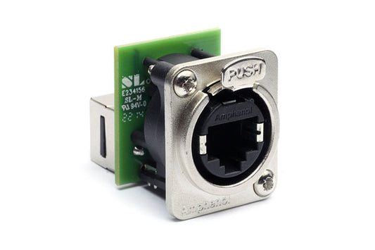 RJX8FD5T XLRnet DTypeEthernet ChassisMount FEEDTHROUGH CAT5E. Comparable part no: NE8FDP