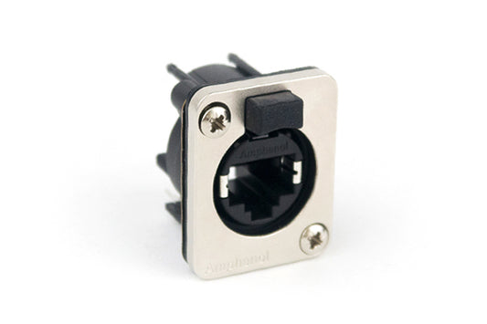 RJXS8FD5HB XLRnet DTypeEthernet ChassisMount, Horizontal PCB, CAT5E, Female, Bulk Packaging