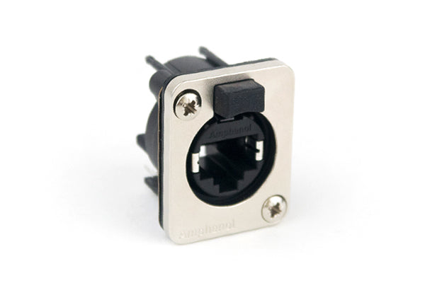 RJXS8FD6HB XLRnet DTypeEthernet ChassisMount, Horizontal PCB CAT6, Female, Bulk Packaging