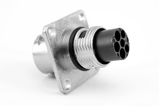 RT00103W3PNH03 Receptacle,  Square Flange,  6 (3+3) Position, Male, Shell Size 10, with Silicone Seal