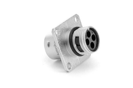 RT00104SNH Receptacle, Square Flange, 4 Position, Female, Shell Size 10. Comparable part no. UT0010-4SH