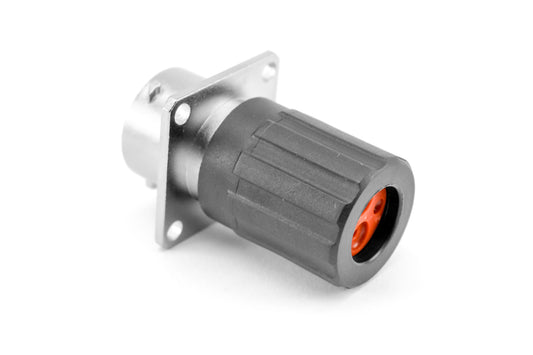 RT00122PNHEC03 4 (2+2) Position Square Flange Receptacle, Male, Shell Size 12, Silicone Seal, and End Cap with Individual Wire Sealing