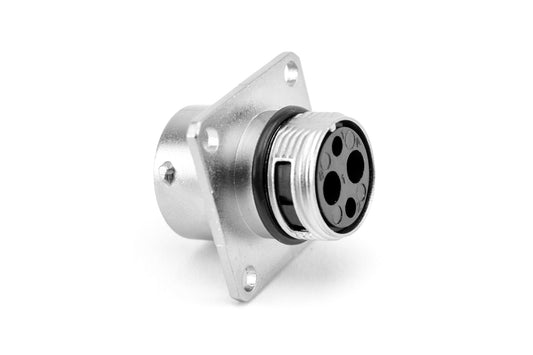 RT00122SNH Receptacle, Square Flange, 4 (2+2) Position, Female, Shell Size 12