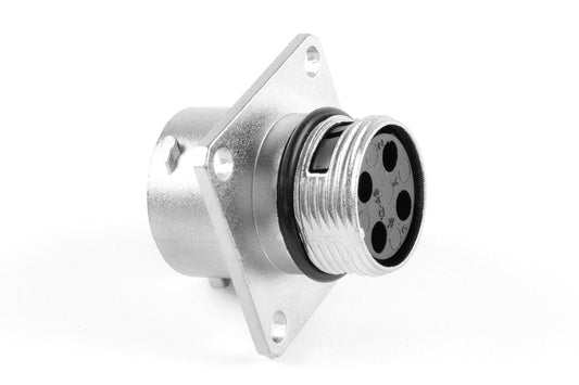 RT00124SNH Receptacle, Square Flange, 4 Position, Female, Shell Size 12. Comparable part no. UT00124SH