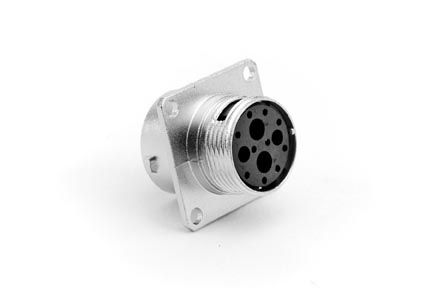 RT00142SNH Square Flange Receptacle, Female, 2.5mm & 16AWG, Mixed 23A & 13A/350V