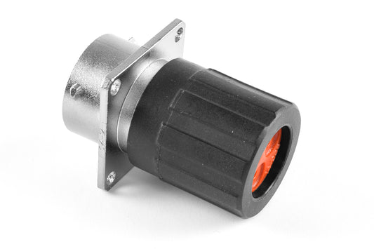 RT00143PNHEC03 3 Position Square Flange Receptacle, Shell Size 14, Silicone Seal, and End Cap with Individual Wire Sealing