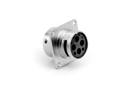 RT00144SNH Receptacle, Square Flange, 4 Position, Female, Shell Size 14