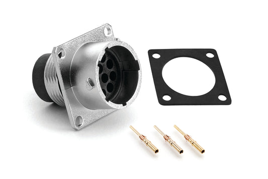 RT00147PNH-K Receptacle Kit, Square Flange, 7 Position, Male, Shell Size 14, includes Machined Contacts